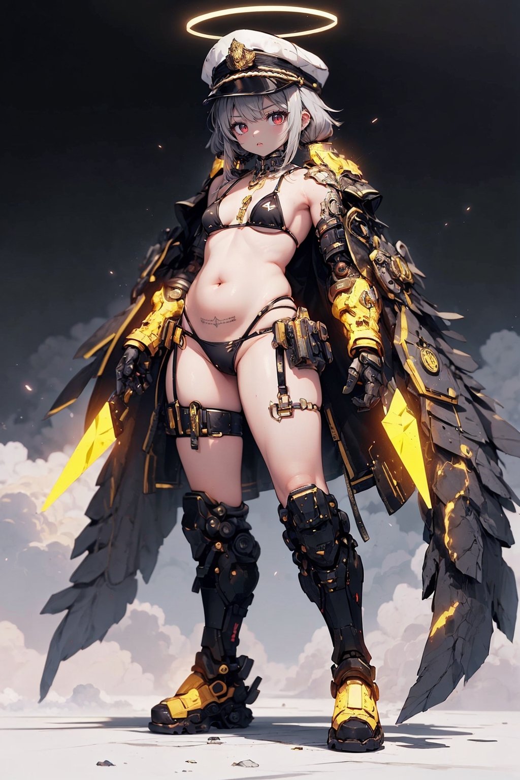 beautiful little girl, (crystal power armor), belly button, open shoulders, the perfect body, (crystal little thongs), crystal hair, full body view,kardiaofrhodes,
masterpiece, best quality, 1girl, roze, grey hair, red eyes, low twintails, long hair, black military uniform, peaked cap, gloves, angry, ,underb00b,AIDA_LoRA_AnC,micro_bikini,NeonST2 ,dark skin

,StneRm,best quality,draconictech,blad4,blessedtech,mechanical arms