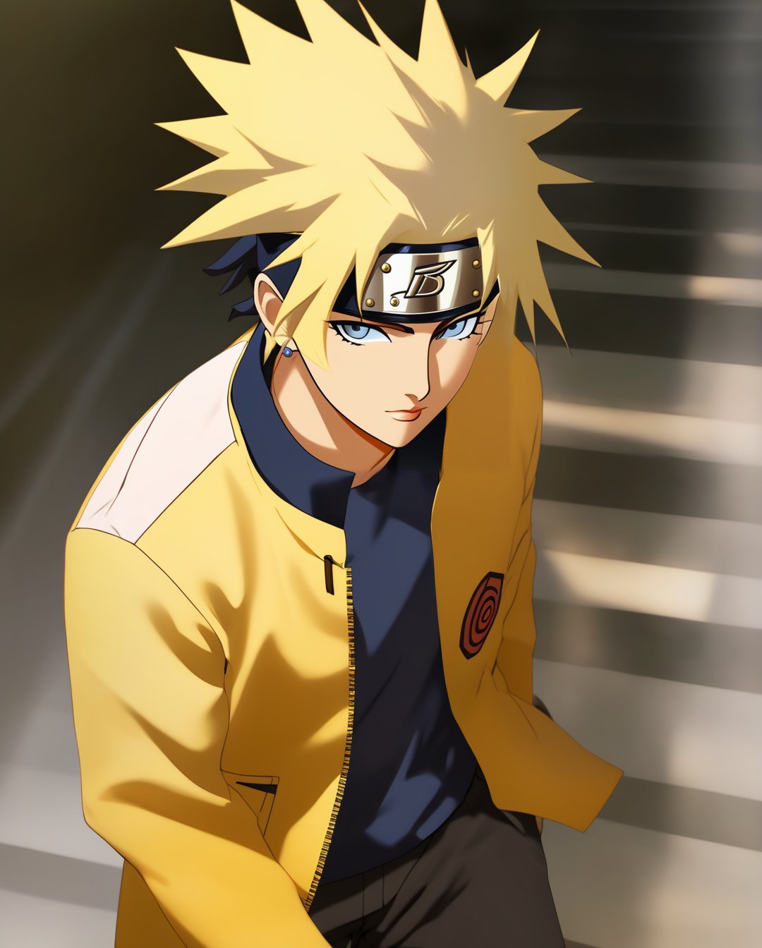 Angry Minato namikaze,女孩,旗袍,Dream, Minato Namikaze the Fourth Hokage: Minato's attire can be recognized by his iconic yellow flash coat. He wore a short bright yellow jacket with a prominent collar which had flame-like designs on the back that resembled his nickname "Konoha's Yellow Flash." Underneath he wore a plain white long-sleeved shirt black pants and sandals. Minato also carried a white kunai holster on his lower back, in the style of yuumei, realistic hyper - detailed rendering, yumihiko amano, zhang jingna, wiccan, trace monotone, rtx on ,細緻的背景,indian boy, various poses , 1boy, Naruto anime, hokage hashirama senju