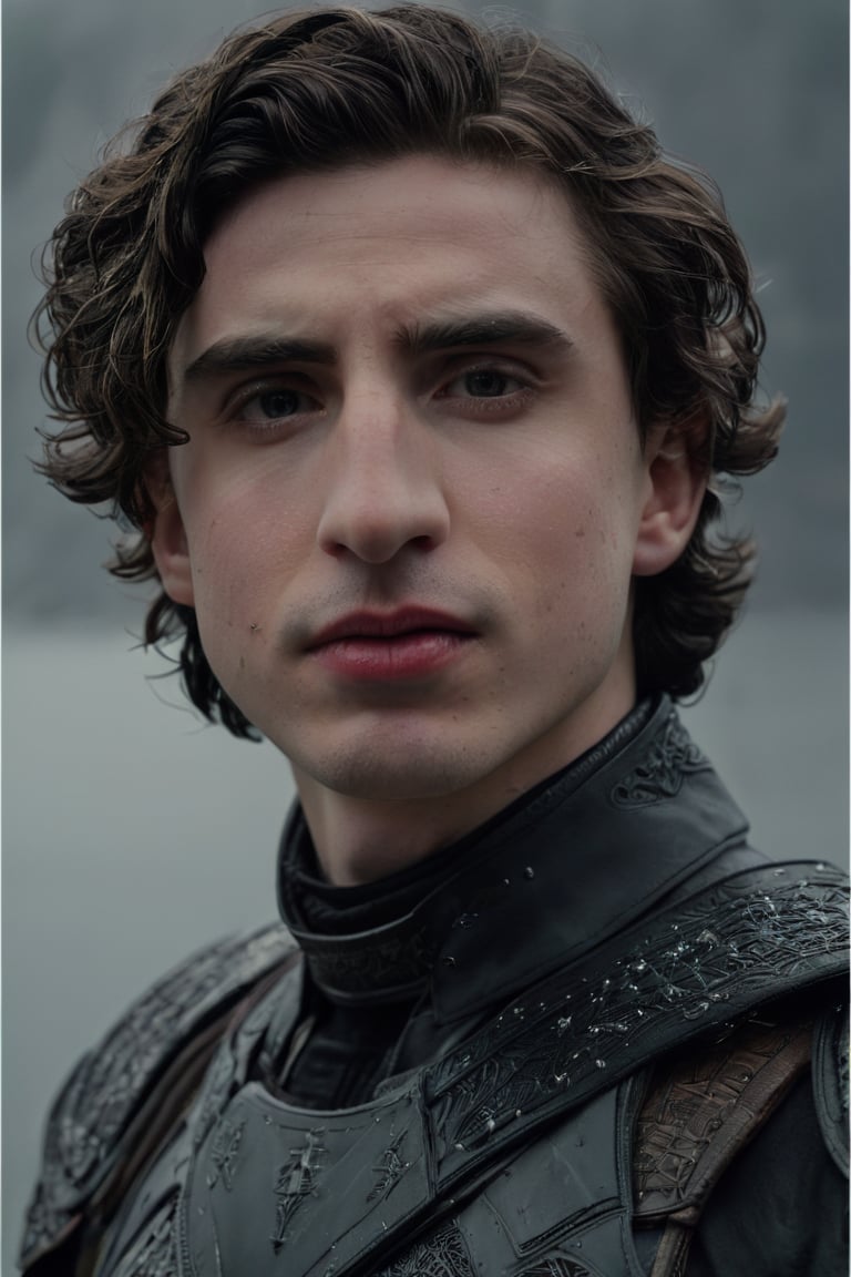 Hyperrealistic photo, Pale Skin, Portrait of a hybridization between Timothée Chalamet face and Adam Driver face , detailed symmetrical face , 4k textures, symmetrical eyes,RAW photo, 4k, masterpiece, high-res, extremely intricate, high detailed skin,1.2 prfm style, symmetrical face, closed lips, almond-shaped black eyes, crystal obsidian grim armour, perfect composition, beautiful detailed intricate insanely detailed, 8k artistic photography, photorealistic concept art, soft natural volumetric cinematic perfect light. hunter eyes, natural light, intense, perfect face, RAW, analogue, Nikon Z 85 mm.
,detailmaster2,Movie Still,male