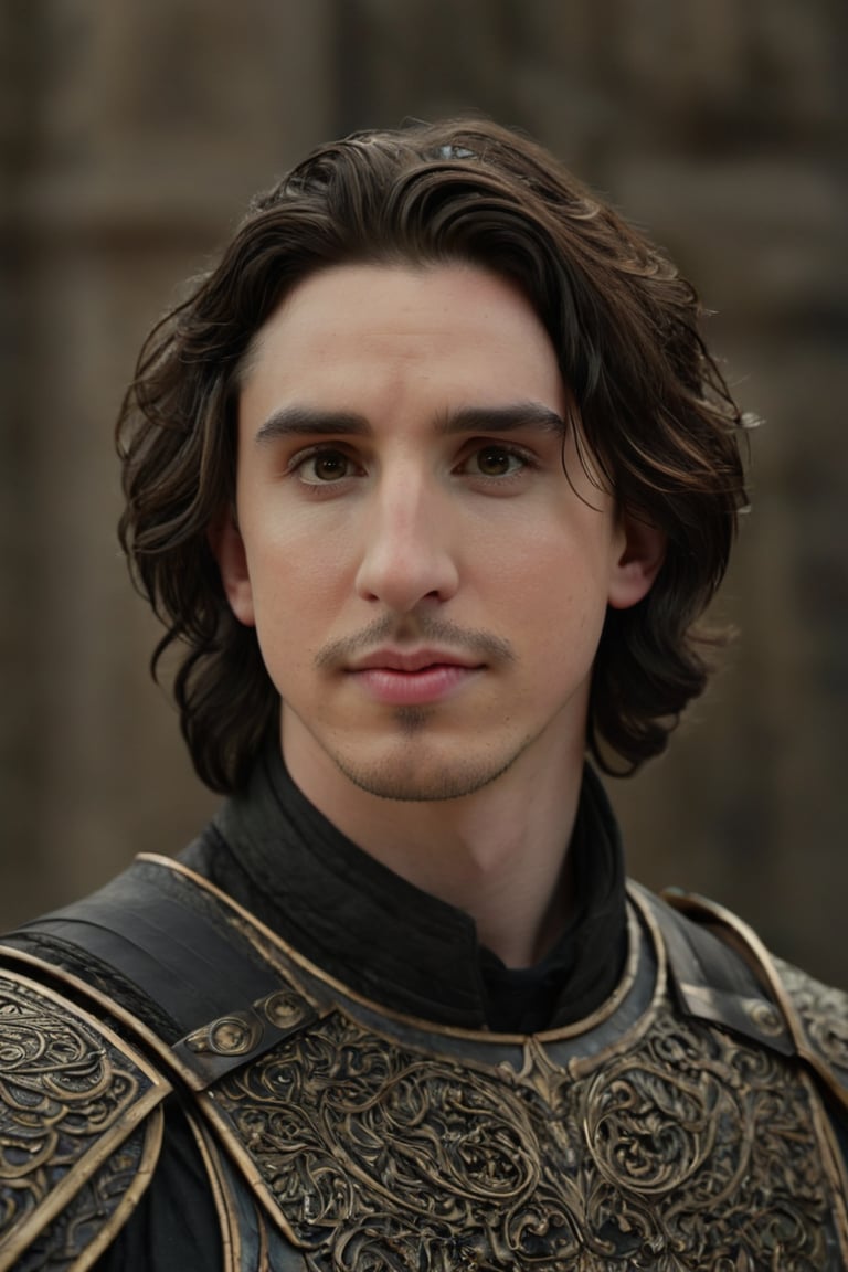 Hyperrealistic photo, Pale Skin, Portrait of a hybridization between Timothée Chalamet face and Adam Driver face , detailed symmetrical face , 4k textures, symmetrical eyes,RAW photo, 4k, masterpiece, high-res, extremely intricate, high detailed skin,1.2 prfm style, symmetrical face, closed lips, almond-shaped black eyes, crystal obsidian grim armour, perfect composition, beautiful detailed intricate insanely detailed, 8k artistic photography, photorealistic concept art, soft natural volumetric cinematic perfect light. hunter eyes, natural light, intense, perfect face, RAW, analogue, Nikon Z 85 mm.
,detailmaster2,Movie Still,male