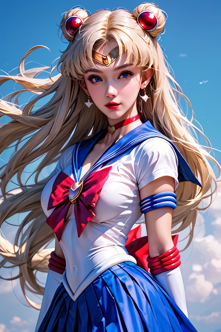 score_9, score_8_up, score_7_up, masterpiece, ultra detailed, 1 female,ntpn,solo,Sailor Moon cosplay