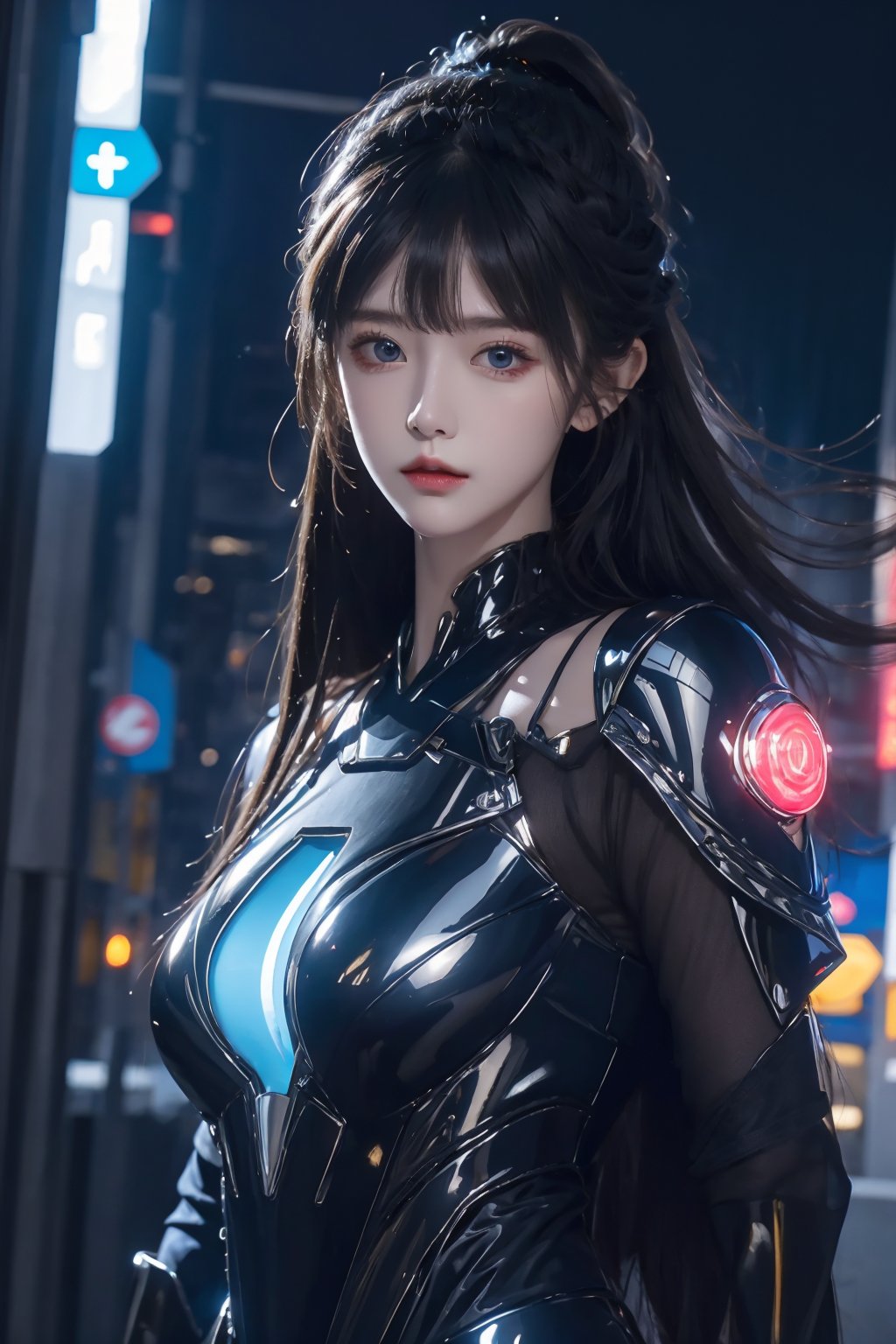 masterpiece,(bestquality),ultra-detailed,photorealistic,1girl,solo,accessories,7mix2,matrix suit