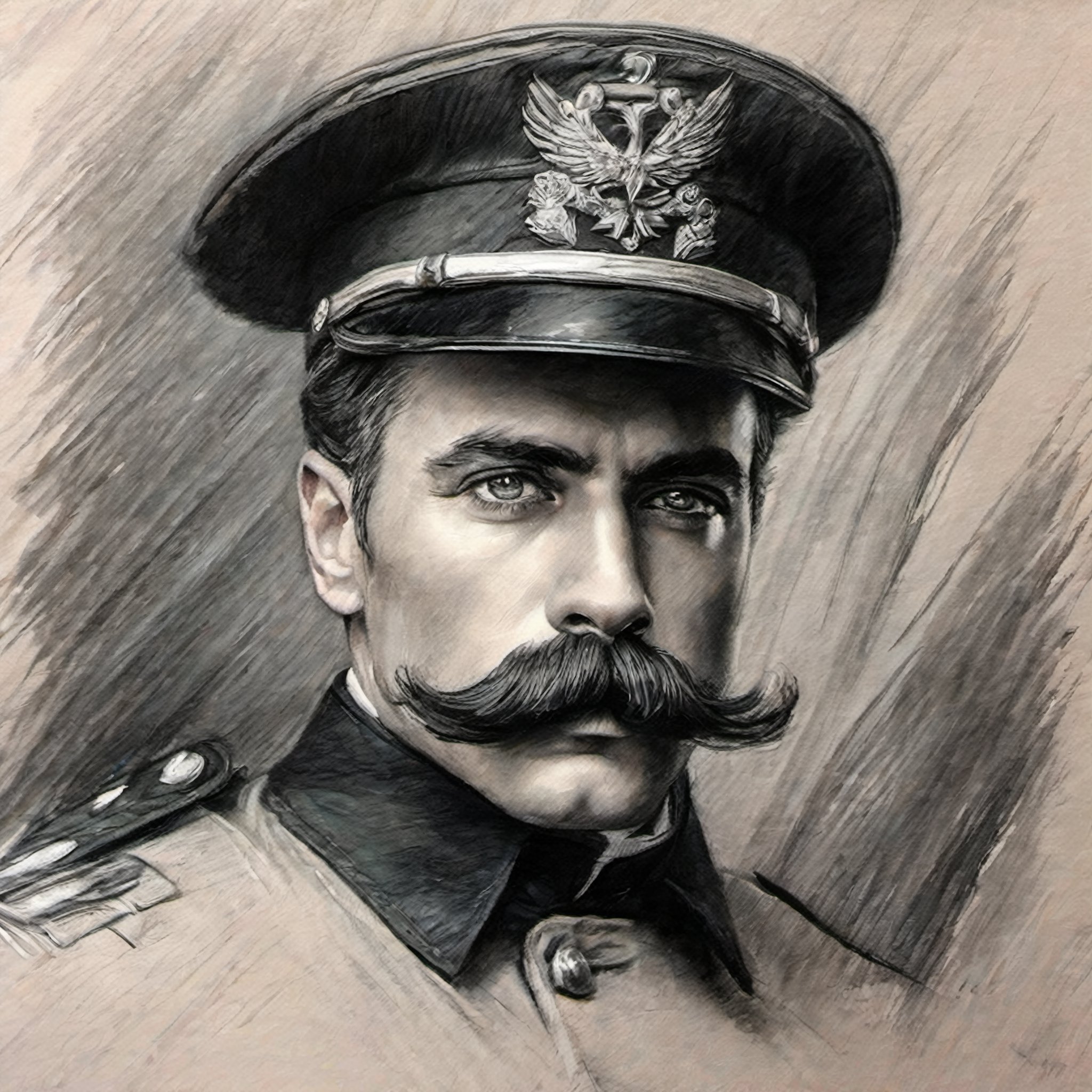 Intricate action film, portrait of a 1900's ship captain, moustache, in motion, cinematography, raw photography, pencil, oil paint,
Grzegorz Rosiński, Gabriele Dell'otto, pencil sketch,pencil sketch