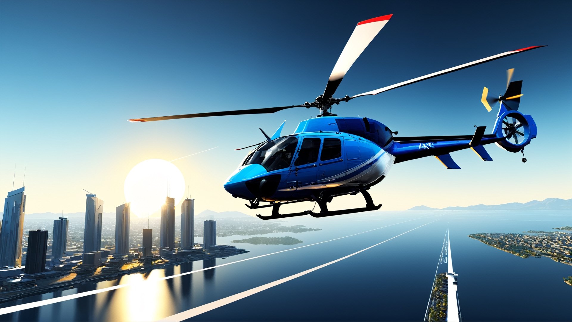 4k, masterpiece, Iabstract helicopter, (trendwhore style:1.4), abstract art, abstract sunlight, abstract   blue theme. sharp details. BREAK highest quality, detailed and intricate, original artwork, trendy, vector art, award-winning, artint, SFW, ,night city,DonMW15pXL,