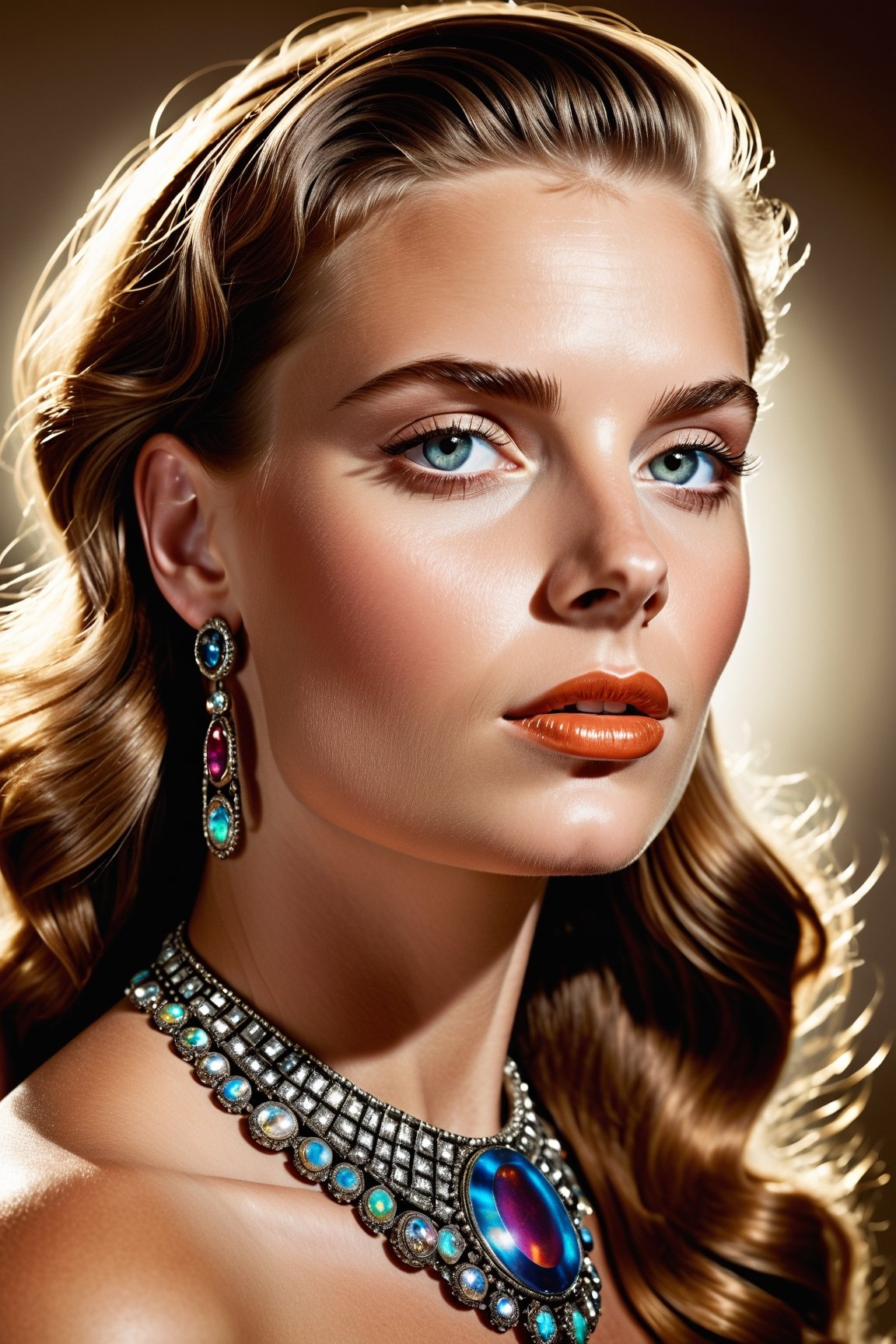 art by Anton Otto Fischer, Dave Rapoza, Lapidary, Vector Art, Vector Art of an elegant,close up of a heavyset 21yo Beauty, 1900'S and Rugged, Side lighting, sharp, focussed, Ilford HP5+ 400, F/8, Colorful, award winning, Smooth Skin,Full Body,Bold