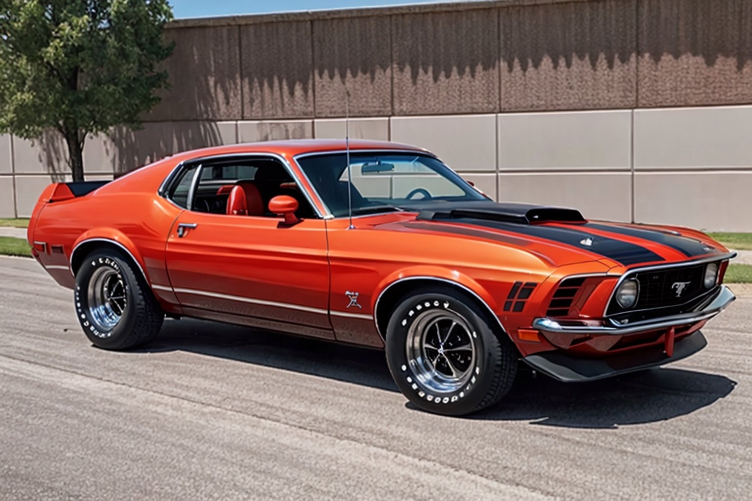 1973 Ford Mustang, red