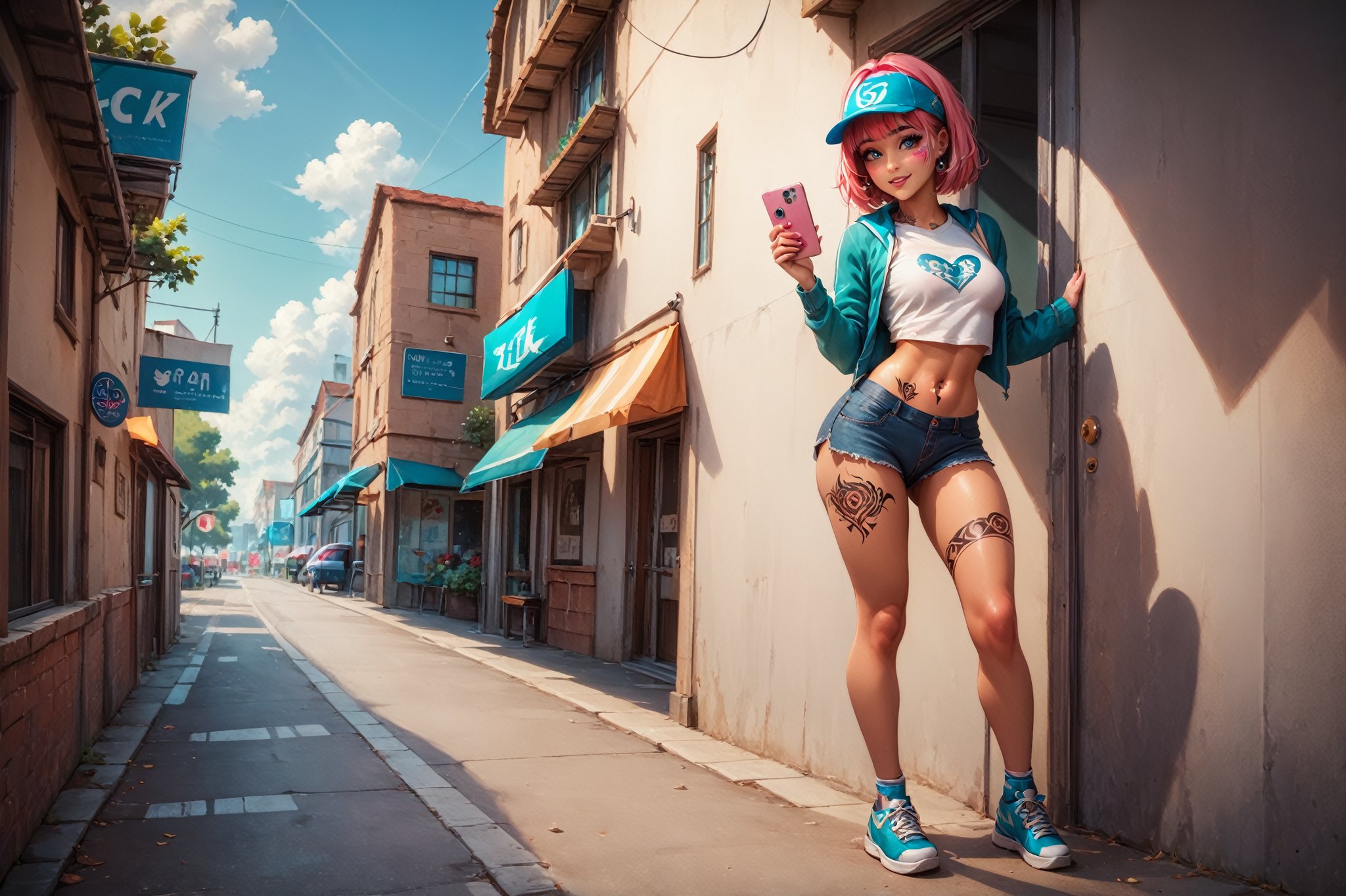 high quality, quality 4k, quality 8k, beautifull and detailed girl, beautifull and detailed face, beautifull and detailed eyes, beautfull and detailed body, 1girl,BODY TATTOO,BODY ART,TATTOO DESING,School Girl, Mako_Chan, source_, score_7_up, score_8_up,score_9