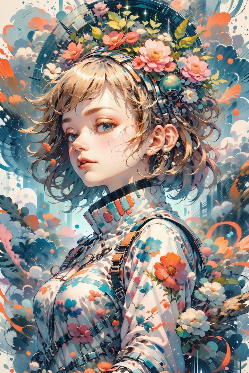 high resolution,  ultra detailed,  (masterpiece:1.4), taeri,  busty, super photo realistic illustration, highres, ultla detailed, absurdres,  best quality,

from side shot, looking away, close up shot, face focus, head shot, tilt head,

1 beautiful woman, flower dress, colorful, darl background, flower armor, vibrant color theme, exposure blend,  bokeh, (hdr:1.4), high contrast,  (cinematic,  teal and orange:0.85),  (muted colors,  dim colors,  soothing tones:1.3),  
BREAK

(god bless you:1.3),
compassionate expression, empathetic, caring, kind, content expression, satisfied, pleased, gratified, thoughtful expression, pensive, reflective, contemplative, determined expression, resolute, purposeful, firm,
BREAK

(colorful:1.5), glowing lights, pillar of lights, blooming light effect, papier colle, paper collage, layered compositions, varied textures, abstract designs, artistic juxtapositions, mixed-media approach,
(Zentangle:1.5), structured patterns, meditative drawing, intricate designs, focus and relaxation, creative doodling, artistic expression, dragonbaby,