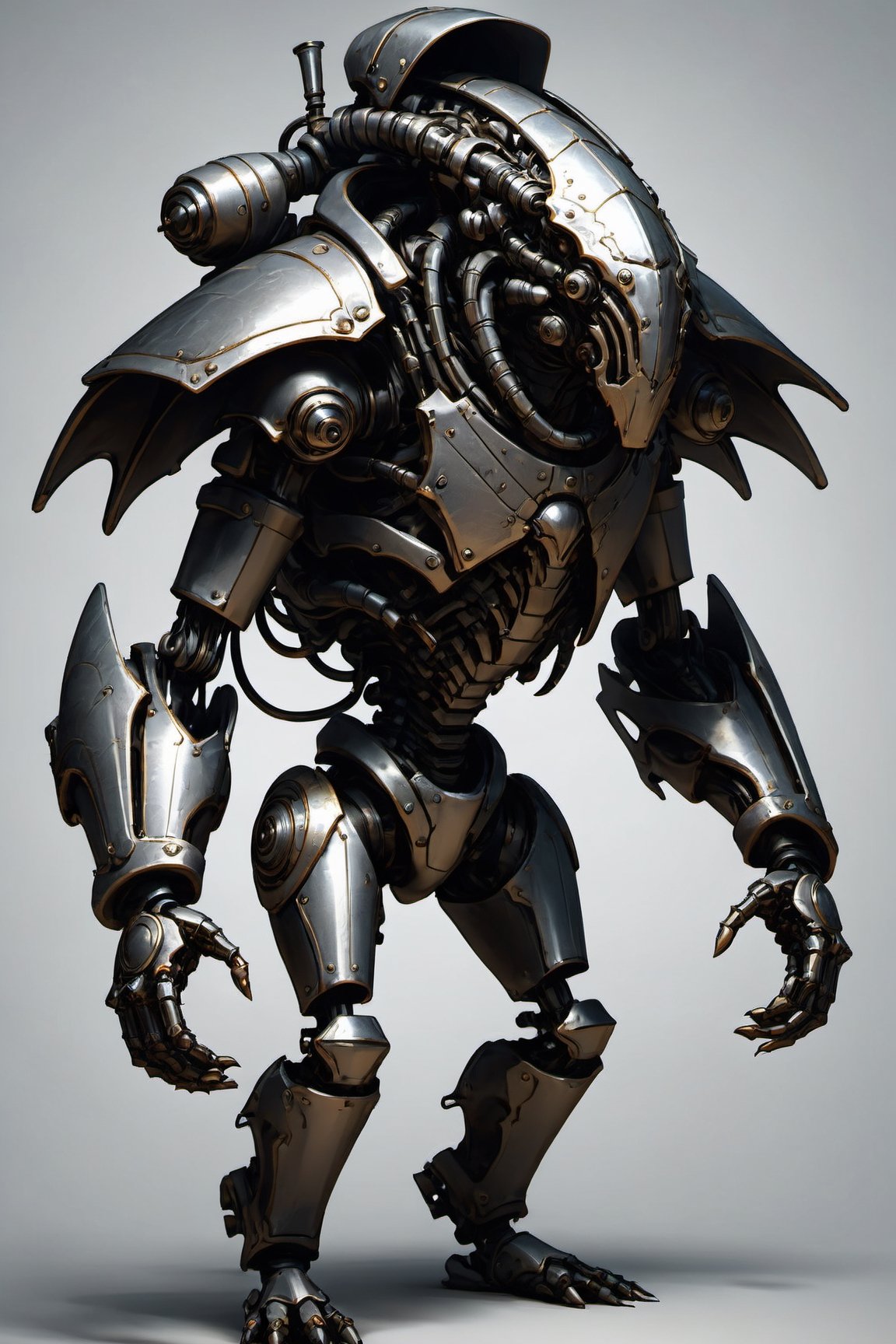 perfect slender full body,((mecha, mech,slender, streamlined shape, smooth mech body)), heavy machine, mechanical android,mechanical face, intricately hard surface, heavy armored huge hands and huge legs, joints on rivets, attached many mechanical equipments, (((hard surface pyramid closed hood))), heavy armored thighs, heavy armored forearms,(((full body shot))),absurdres,ultra hires,ultra detailed, best quality, front shot,