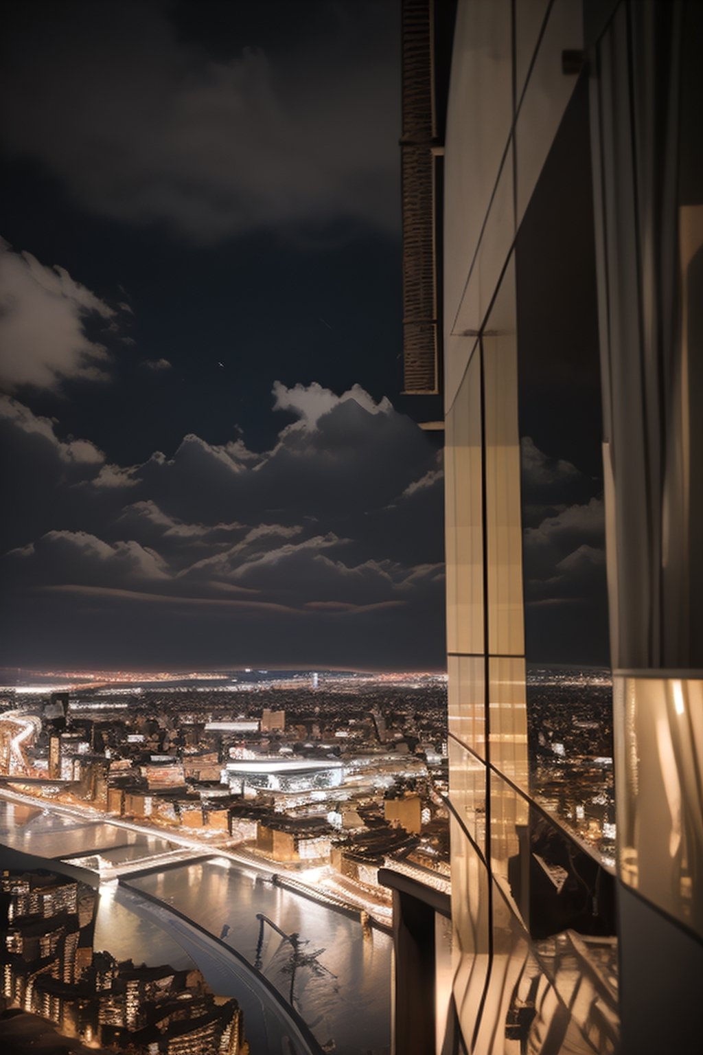 In the heart of the cityscape, a mesmerizing picture unfolds before your eyes. Tall and slender towers reach skyward, their silhouettes dominating the urban horizon. These towering structures are a testament to architectural prowess, each one unique in design but sharing a common thread of elegance and sophistication.

The cityscape is cloaked in a subtle, dusky hue, casting a soothing and tranquil ambiance over the entire scene. The fading light of the day paints the buildings with soft shades of deep blues, purples, and grays. The city's lights are beginning to twinkle, creating a warm and inviting glow that contrasts beautifully with the twilight sky.

Amidst the towering skyscrapers, the streets below are filled with life. People, both locals and visitors, are strolling along broad, tree-lined boulevards. The gentle hum of conversation mingles with the soft sounds of footsteps and distant traffic, creating a symphony of urban tranquility.

A sense of calm and serenity pervades this cityscape, as though time slows down amidst the bustling metropolis. The combination of the dark, muted colors and the towering structures imparts a feeling of peacefulness, inviting you to pause and take in the majesty of the modern city while finding solace in its embrace. It's a picture that captures the unique blend of urban vibrancy and tranquil beauty, a testament to the harmonious coexistence of the city's architecture and its people's desire for serenity in the midst of it all., 8k quality,yofukashi background,fate/stay background,EpicSky,city,night,nursery school,Delfino_Plaza,ff8bg,Indoor Grey