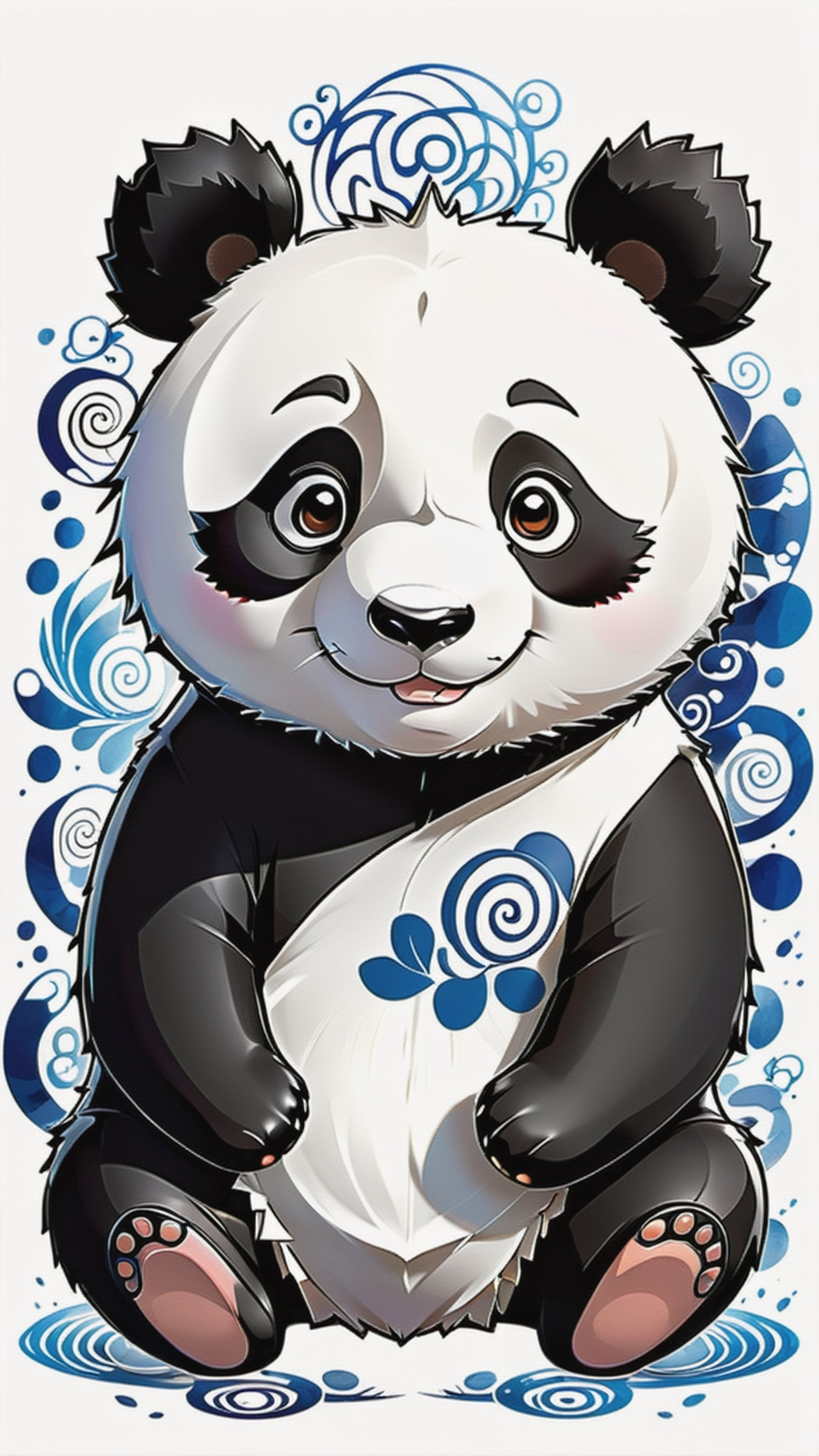A Panda Women's capricious illustration, a playful character from the Naruto Tenten series. The scene takes place on a white background. The work of art is characterized by its intricate details, which shows the delicate patterns of the mouth mouth, mixture panda and the dynamic posture of the character. The style of the Enlightenment is influenced by the art of Kishimoto, the creator of Naruto, and incorporates manga and anime elements. Digital paint exhibits soft lines and rich colors, accentuating the energy and animated atmosphere. This attractive pet design captures the essence of Panda Man and Tenten, creating a lovely and striking work of art.
(((only the character on white background: 1 9)))