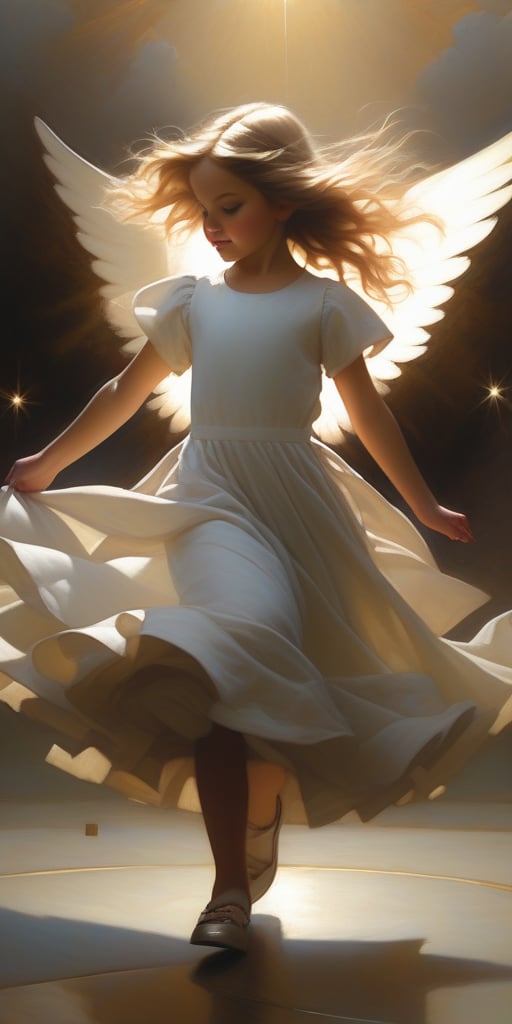 (heavenly beauty, angel twirling by Craig Davison), (masterpiece, best quality:1.4), (renaisance:1.2), full body, female, long hair, god rays, ultra_realistic:1.4, source_real,more detail XL