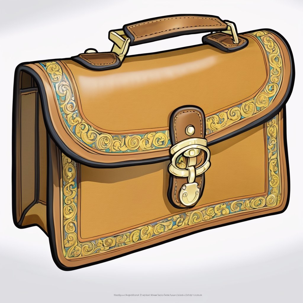 Leonardo Style, illustration, anime style, cartoon,hand_bag, purse, highly detailed, white background,Anime ,hentai