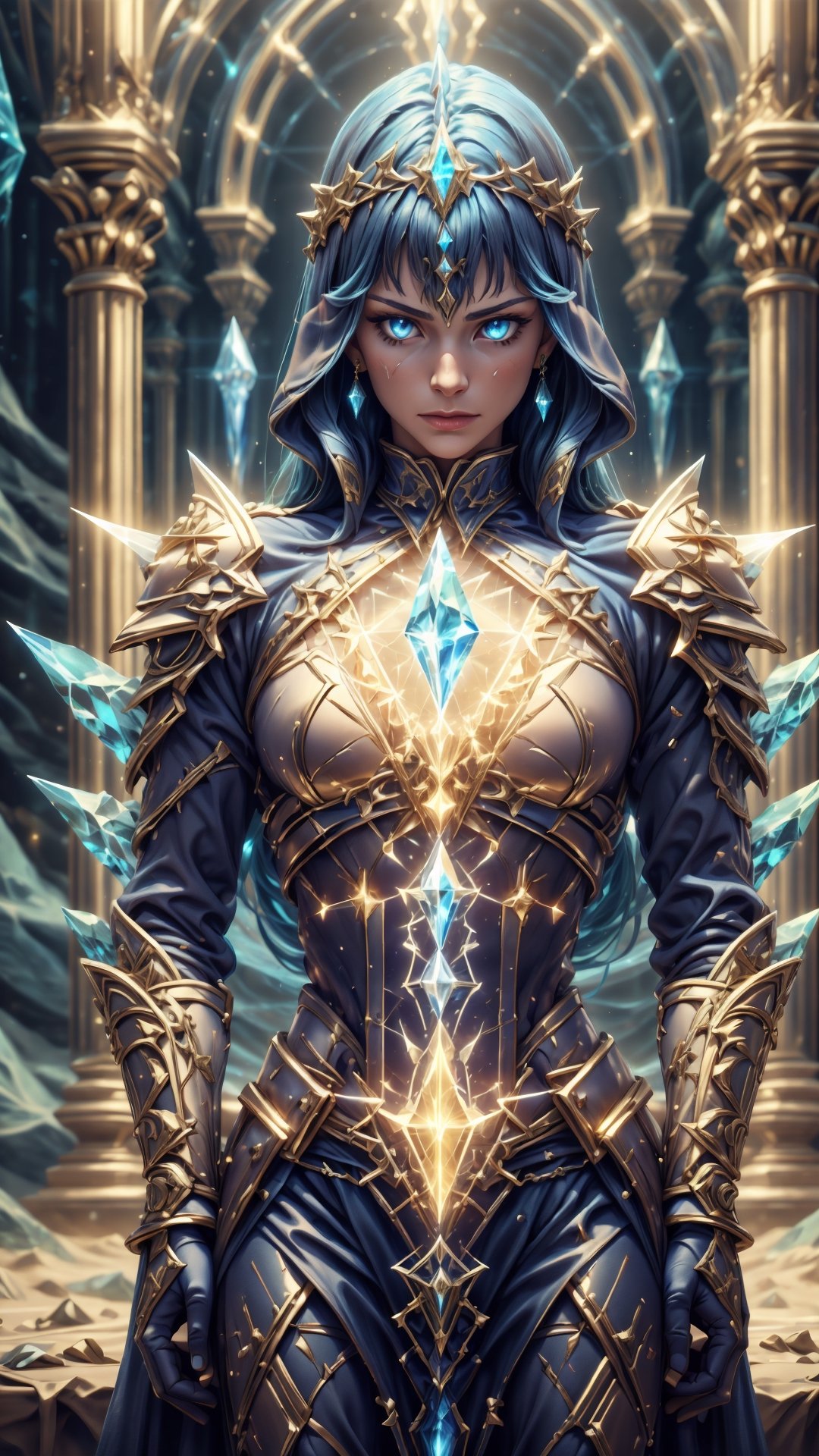 (4k), (masterpiece), (best quality),(extremely intricate), (realistic), (sharp focus), (cinematic lighting), (extremely detailed), 

She is wearing a shimmering white armor made of pure crystal, and her hair is flowing in the wind. Her eyes are bright and determined, and she is ready to face any challenge. In her right hand, she holds a crystal dagger, its blade gleaming in the sunlight.

The dagger is made of a single piece of crystal, and it is perfectly balanced. The hilt is carved into the shape of a dragon, and its eyes are two sparkling rubies. The blade is razor-sharp, and it can cut through any material with ease.

The girl crystal warrior is a powerful warrior, and her crystal dagger is her most prized possession. She uses it to protect the innocent and to fight against evil. She is a symbol of hope and justice, and she is loved by all who know her.

,crystal4rmor,DonMDj1nnM4g1cXL,neotech,glyphtech,hackedtech