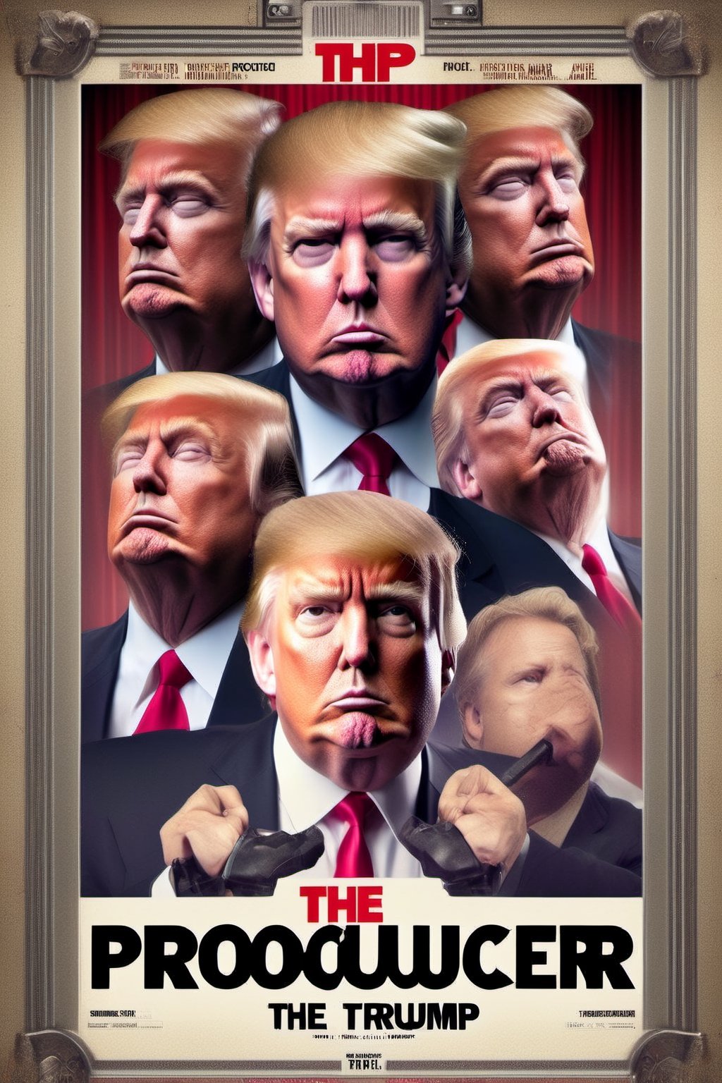 Movie poster page "The Producer" starring Donald Trump