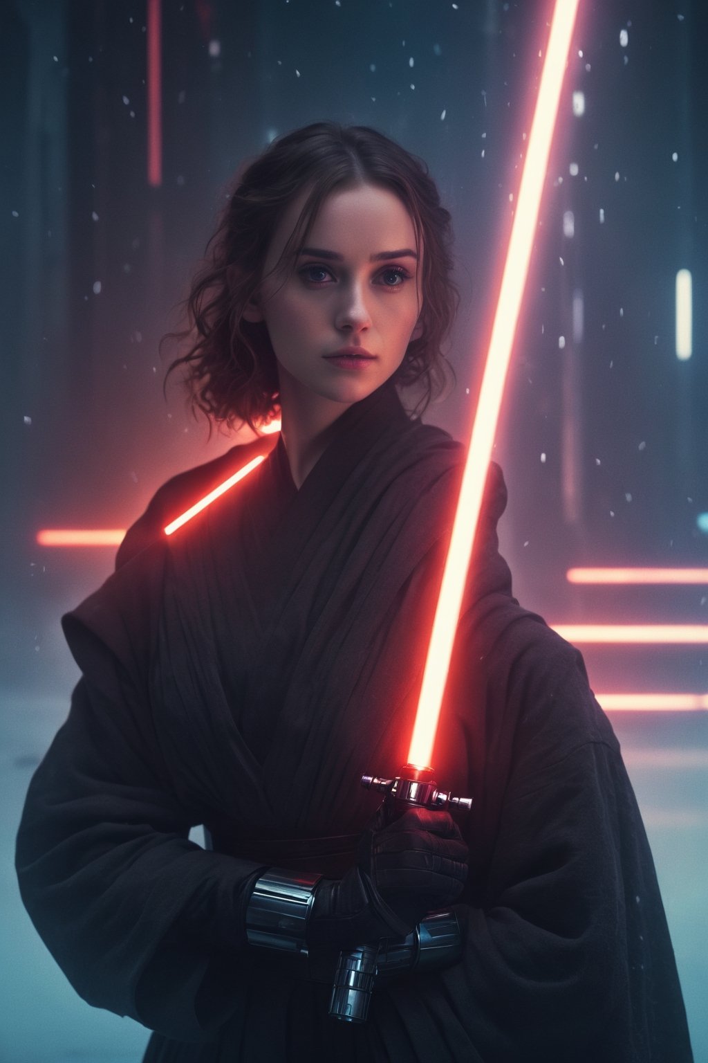 Movie Poster "You belong to me", lightsaber, 8k, cinematic, bright light