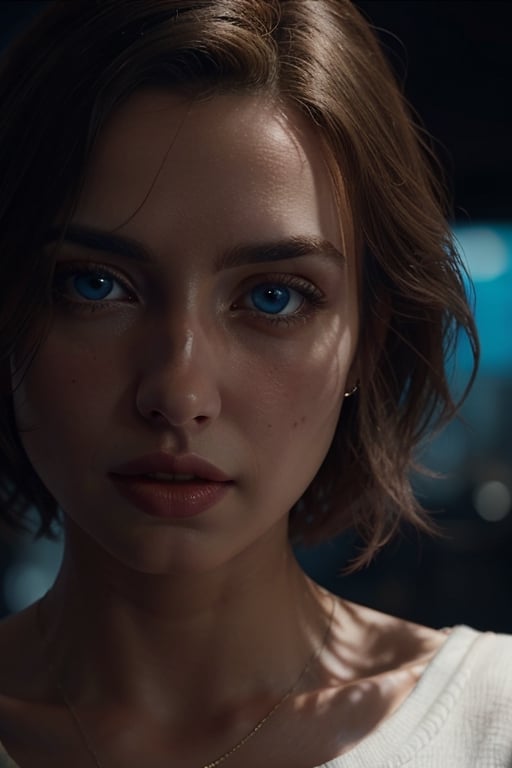 TPixar render,Portrait of ana de armas, blue eyes, mid shot , cinematic smooth, cinematic lighting,vibrant colors,dof,