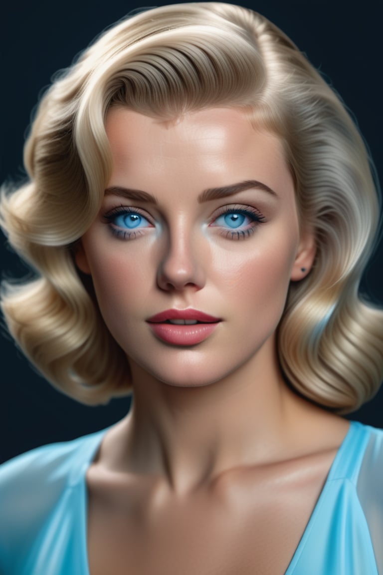 UHD, 8K, masterpiece, ultra realistic, realistic skin,Extremely Realistic  photorealistic,one woman,woman have dirtyblond hairand light blue eyes,