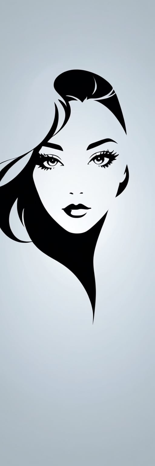 beautiful woman, very minimalist art style,  by vovin, 2d style vector,artint,vector art illustration