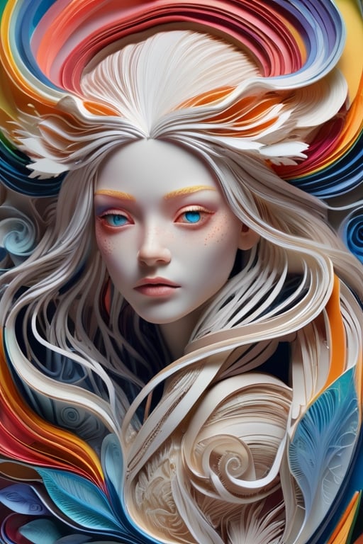 ethereal fantasy concept art of intricate paper quilled sand spirit, vibrant, beautiful paper quills, hyper detailed, insane depth, gorgeous composition, chaotic but orderly . magnificent, celestial, ethereal, painterly, epic, majestic, magical, fantasy art, cover art, dreamy, magic, surreal, fantasy, digital art, wlop, artgerm and james jean, ultra hd, realistic, vivid colors, highly detailed