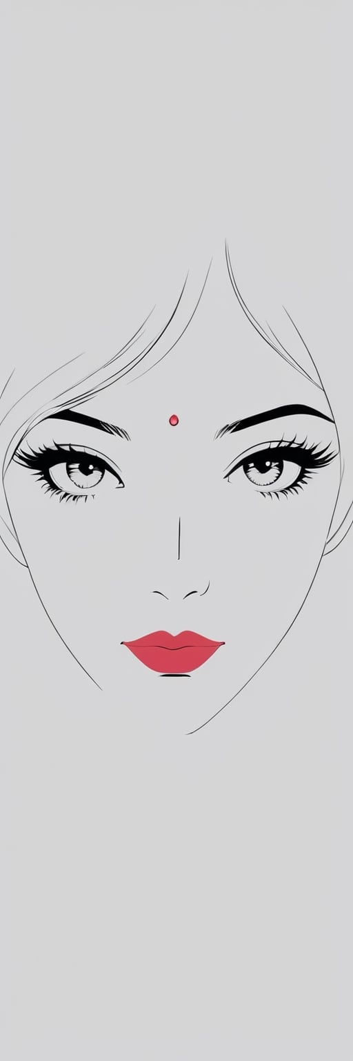 beautiful woman, very minimalist art style,  by vovin, 2d style vector,artint