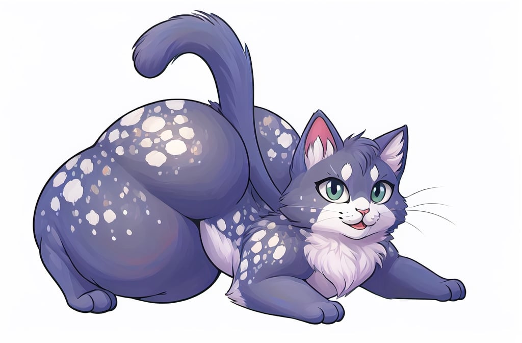 masterpiece, best quality, high detailed, furry, animal, ordinary animal, on all fours, kitten, sweet kitty, energetic pose, perfect proportions, ordinary cat, white background, gray fur, white spots on the fur, stand front, full body,
((thick thighs, round thighs, gigantic thighs))