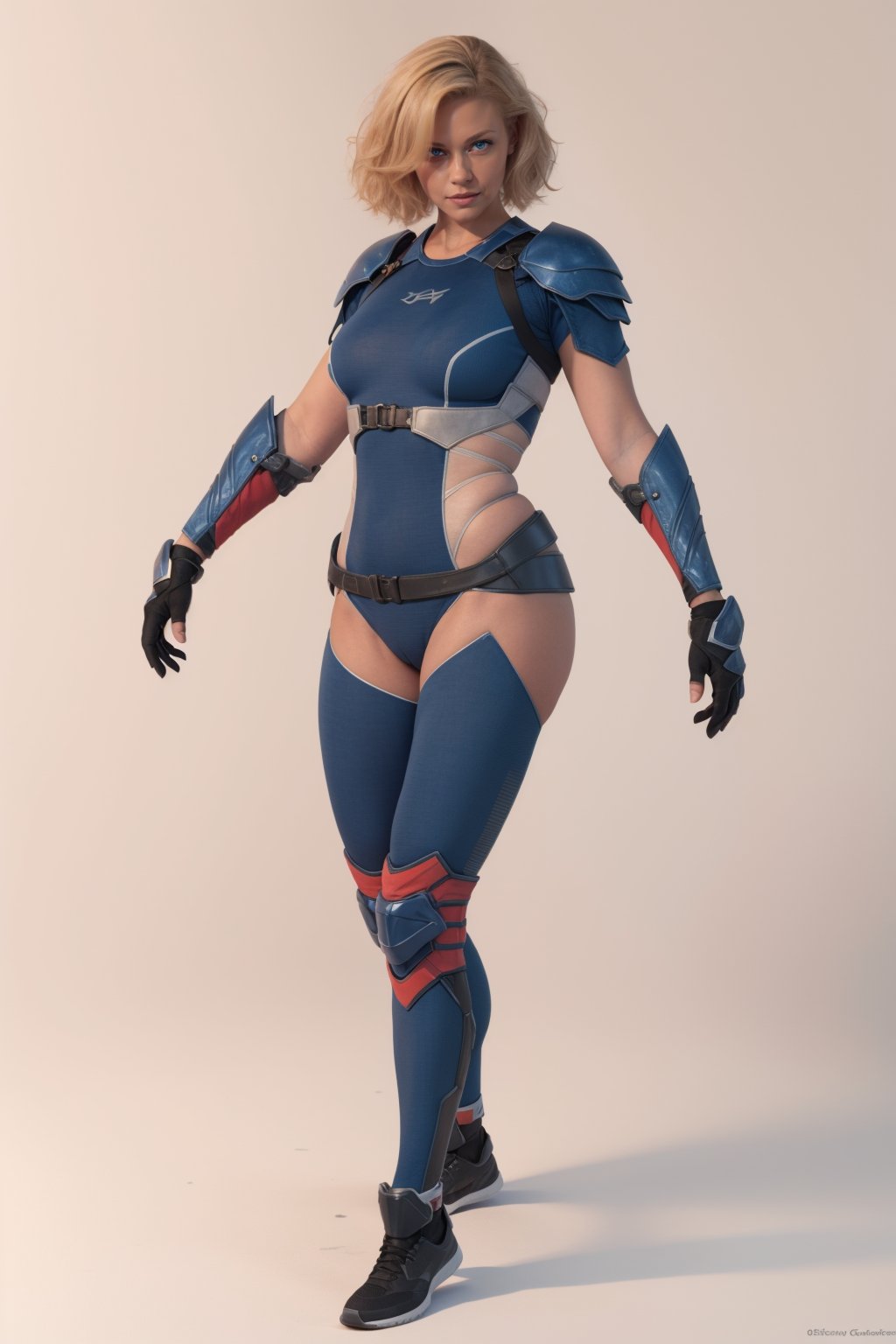 score_9, score_8_up, score_7_up, BREAK
realistic,render,blender \(medium\),
1girl, sgtcalhoun , blonde hair, short hair, blue eyes,
armor, bodysuit,
upper body, full body, looking at viewer, solo, simple background, white background   