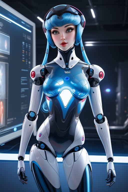 pin up girl as a A gynoid, or fembot, is a feminine humanoid robot. Gynoids appear widely in science fiction film and art. As more realistic humanoid robot design becomes technologically possible, they are also emerging in real-life robot design.