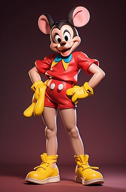 The longtime icon and mascot of The Walt Disney Company, Mickey is an anthropomorphic mouse who typically wears red shorts, large yellow shoes, and white gloves ...