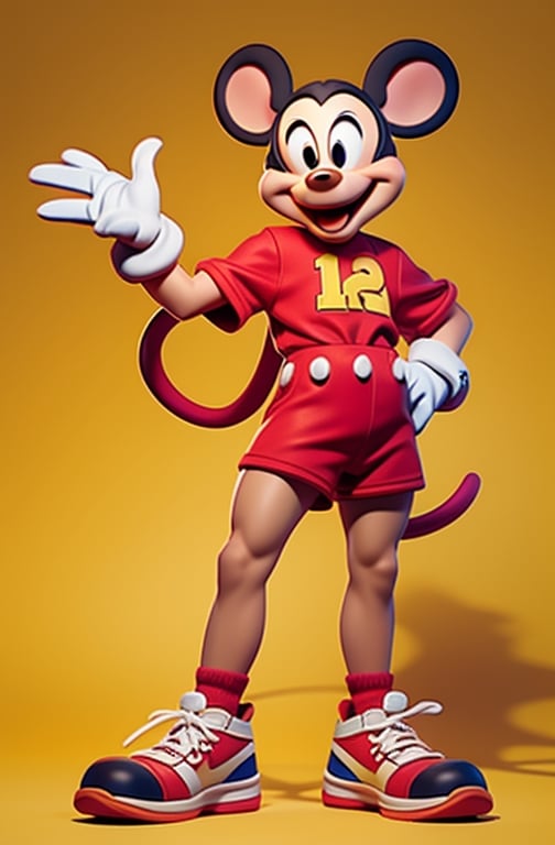 The longtime icon and mascot of The Walt Disney Company, Mickey is an anthropomorphic mouse who typically wears red shorts, large yellow shoes, and white gloves ...