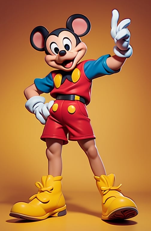 The longtime icon and mascot of The Walt Disney Company, Mickey is an anthropomorphic mouse who typically wears red shorts, large yellow shoes, and white gloves ...