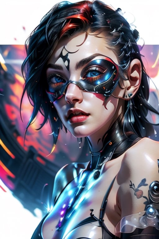 High detailed ,cibertribal,cyberpunk,Color magic