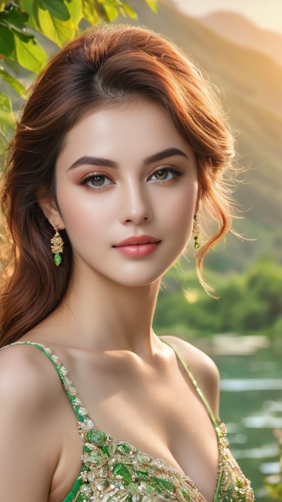 Create a yoursself as female beauty,high detailed,nature background,photo realistic,high quality,ssmiling,wide range of colours.,photo r3al,detailmaster2