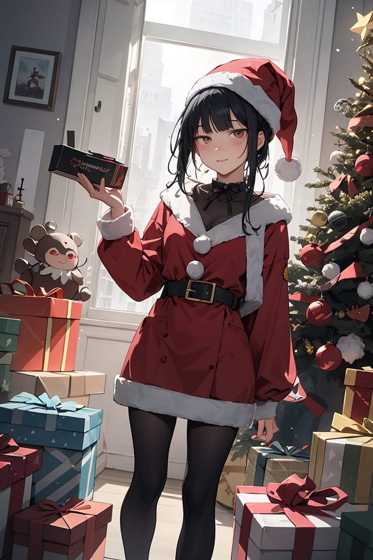 (Fractoluminescence:1.3), kawaii, illustration, (emo girl:1.4), (Blade Runner style:1.2), black tights, BREAK
joyfully holds an (RTX 4090:1.2), (GPU:1.4), In a festive digital art scene, an Emo girl in a Santa costume, BREAK
Her unique Emo and Santa fusion style stands out in a living room filled with Christmas gifts and a brightly lit tree. 