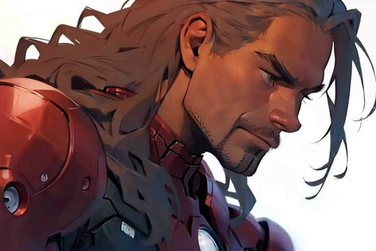 iron man,long hair