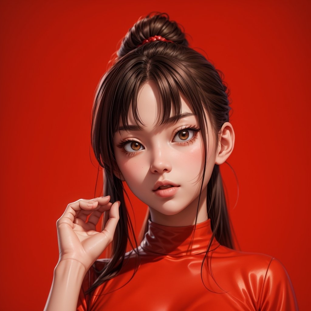 midjourney, niji,1 female, full_body, cut off top of head, hand in frame
,1girls,cartoon,anime,SAM YANG,Young beauty spirit ,Best face ever in the world, fully_dressed, white_background, 