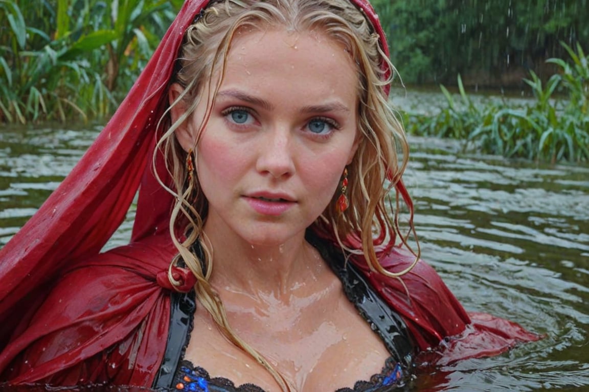 (wet clothes, wet hair, wet, wet face, wet skin,  : 1.4 ),(two Beautiful German queen ),(greater details in definitions of face and eyes), (realistic and detailed skin textures), (extremely clear image, UHD, resembling realistic professional photographs, film grain), beautiful blonde hair,beautiful blue iris, ((wearing Baroque-style crimson dirndl ballgowns and veiled royal cloak with vibrant colors, submerge, two girls hugging, very wet drenched hair, wet face:1.2)), infused with norwegian elements. The dress combines intricate lace and embroidery with colorful ballgown-inspired patterns. A wide obi belt cinches her waist, while puffed sleeves and delicate accessories complete the look, showcasing a striking fusion of cultures.,ct-drago
.
, soakingwetclothes, wet clothes, wet hair, Visual Anime,art_booster,anime_screencap,fake_screenshot,anime coloring