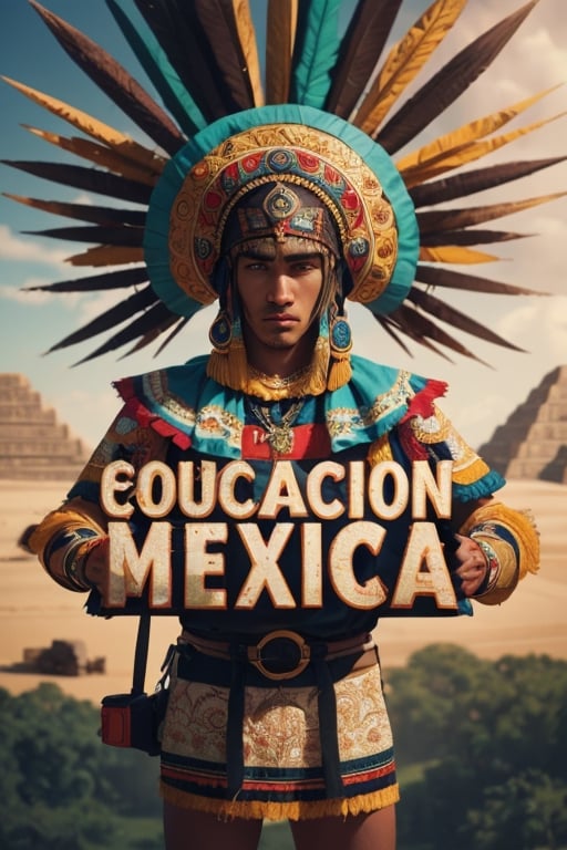 Realistic image of a (man, mexican mayan warrior, brown skin), taken with a high-resolution 16k camera, using a 50mm lens for a sharp focus on the redhead, Miki Asai Macro photography, (mayan pyramid in the background), hyper detailed, trending on artstation, sharp focus, studio photo, intricate details, highly detailed, by greg rutkowski,renaissance,full_body,povbathinfront,potcoll,maxMP3_soul3142