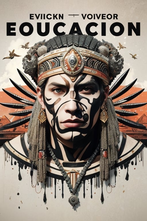 Realistic image of a (man, mexican mayan warrior), taken with a high-resolution 16k camera, using a 50mm lens for a sharp focus on the redhead, Miki Asai Macro photography, (mayan pyramid in the background), hyper detailed, trending on artstation, sharp focus, studio photo, intricate details, highly detailed, by greg rutkowski,renaissance,full_body,povbathinfront,potcoll,maxMP3_soul3142