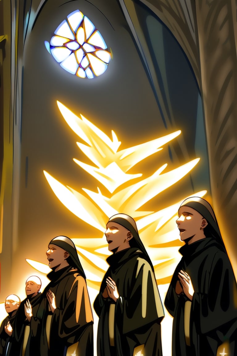 Franciscan Monks singing at cathedral when the (((Holy Spirit descends among them ))) 