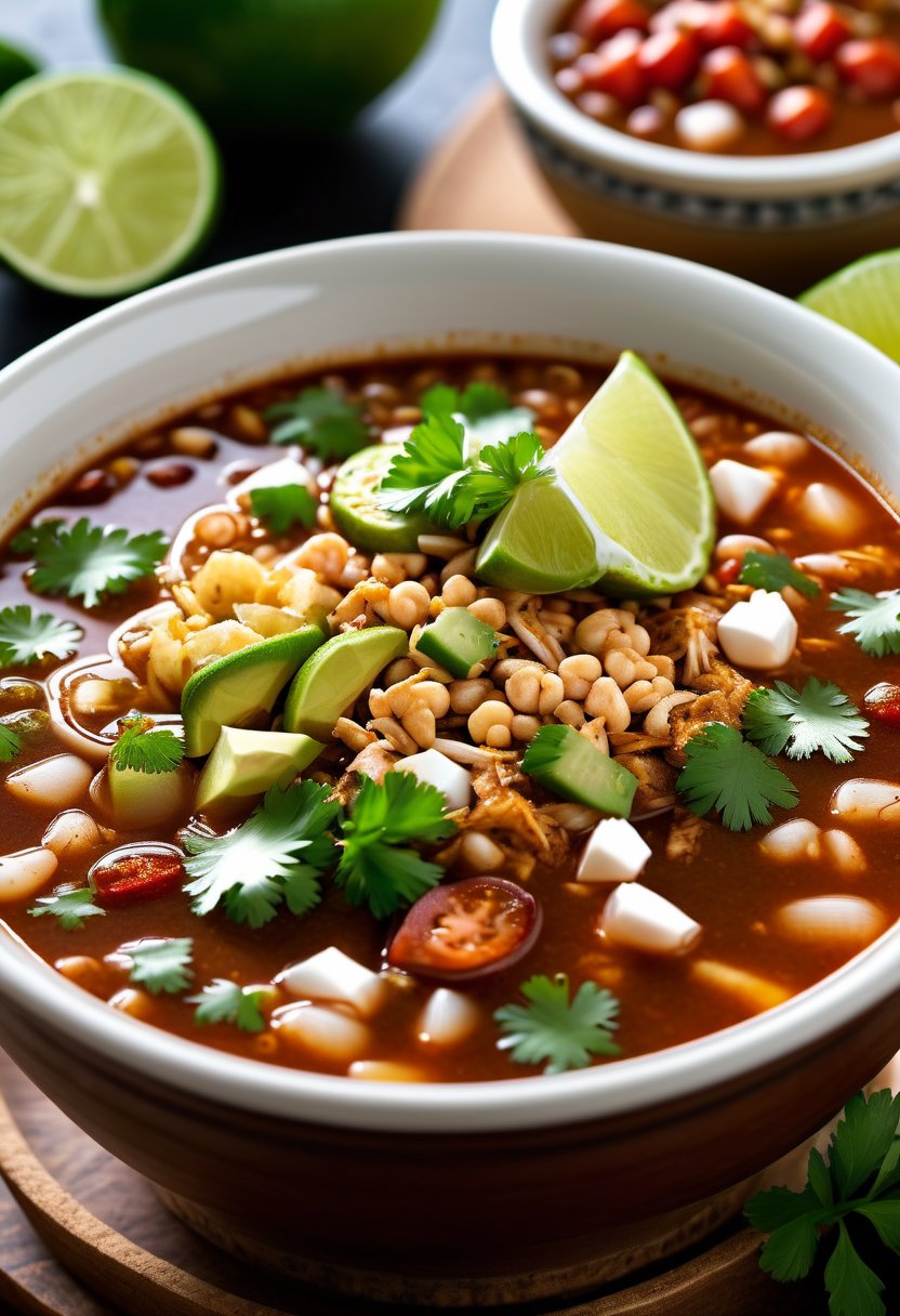 Highly detailed, pozole, 35mm macro photograph, professional, 4k, highly detailed,photo r3al,detailmaster2