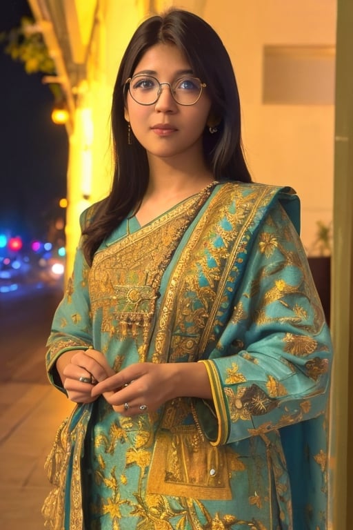 (best quality, masterpiece, detailed, realistic, photo-realistic, 35mm film, HDR, 4k,  sharp focus, 8mm film grain, Highres:1.3), full body, Indian, 1girl, focusing on camera, leaning,  realistic body, detailed eyes, detailed face, ultra high details, masterpiece , perfect eyes,  outdoors, rubayetrehman, rubayet rehman,city, night, street   