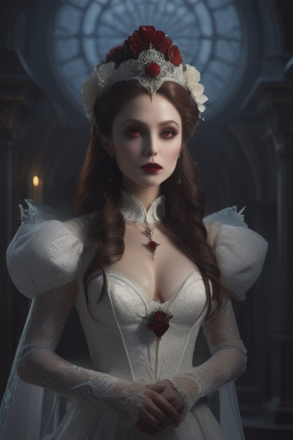 vampire bride,Movie Still,3d style,Renaissance Sci-Fi Fantasy