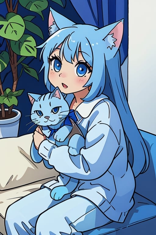 A blue CAT