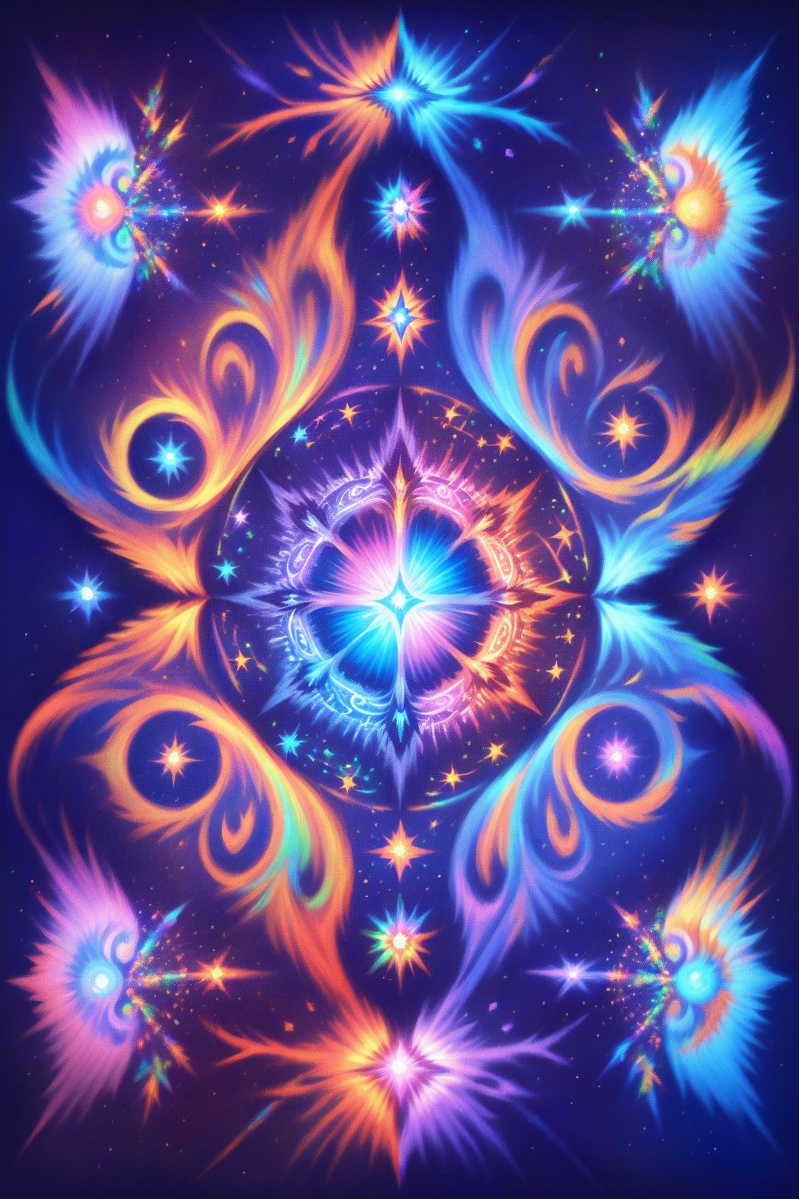  visionary art ,pen art, (symmetrical), spirit guide among a matrix of energy and light,bl4ckl1ghtxl,,transparent caustics light ,epic composition,universal energy, uv pastel colours, sacred geometry, divine being in the comsic astral matrix of another reality,