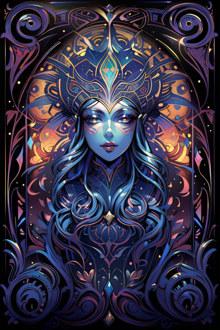 visionary art style , tarot card back art