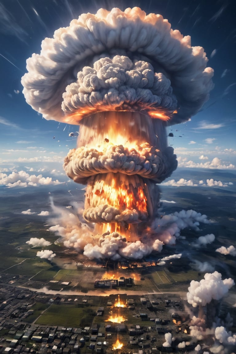 sky enveloped in the mushroom cloud of a nuclear explosion, nuclear bomb in the air, EpicSky, NathanDrake, Lucky Clover, cumbath, mug, cum log, excessive fire, mushroom cloud, explosion covering the entire photo frame, excessive destruction, fire nuclear, Vilga, dcfc, FACEJERK, yasuraoka hanabi