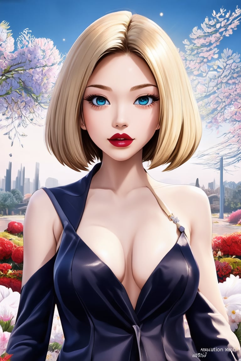 ((masterpiece, best quality, absurdities, (absurdresolution), high resolution, ultra detailed, high resolution, very fine 8KCG wallpapers)), shaded, crimson, wet lips, sensual face, realistic retinas, straight hair, Bob cut , blonde,Asian Best Face Ever, slim soft fabric coat,Enhance,Cartoon,Realistic Enhance