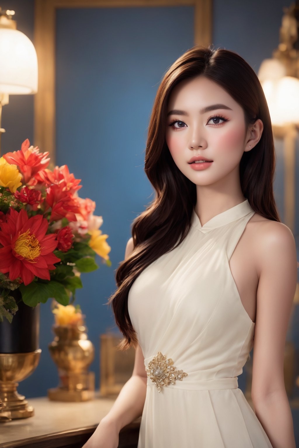 masterpiece, (best quality:1.4), ultra-detailed, 1 girl, Vietnamese, 22yo, wear daily elegant outfit, close up perfect face, dramatic lighting, high resolution, genuine emotion, wonder beauty , Enhance, bright colors,Enhanced All