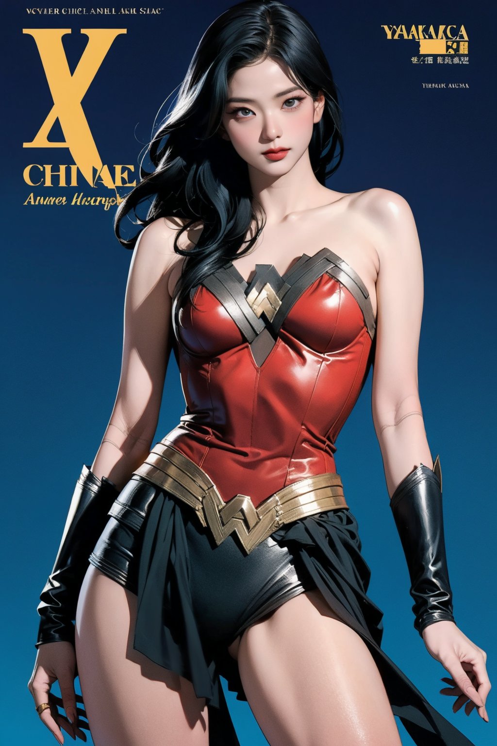 1girl, thigh up body, wonder woman cosplay, no mask, looking at viewer, cinematic lighting, cinematic composition, hairstyle, magazine cover, 2D artstyle,



johyun, wyntracy, hine, hakil, htt, chimai, sim, yuong01, sana, QA, aespakarina, huondey,kn,jisoo